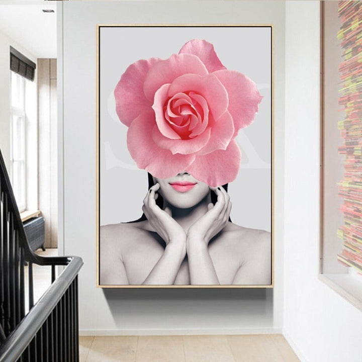 Pink Flower  - Canvas Wall Art Painting | Bowlift