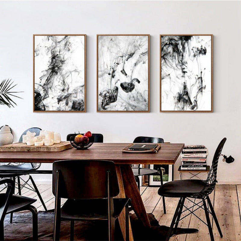 Dynamic Ink Stokes - Canvas Wall Art Painting | Bowlift