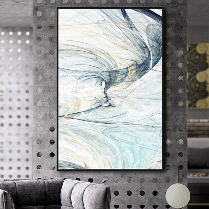 Modern Abstract Line Psychedelic-Canvas Wall Art Painting 3 Pieces | Bowlift