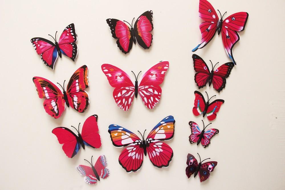 Butterfly 3D Wall Stickers - 12 Pieces | Bowlift