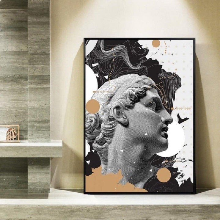 Renaissance David Figure Sculpture - Canvas Wall Art Painting | Bowlift