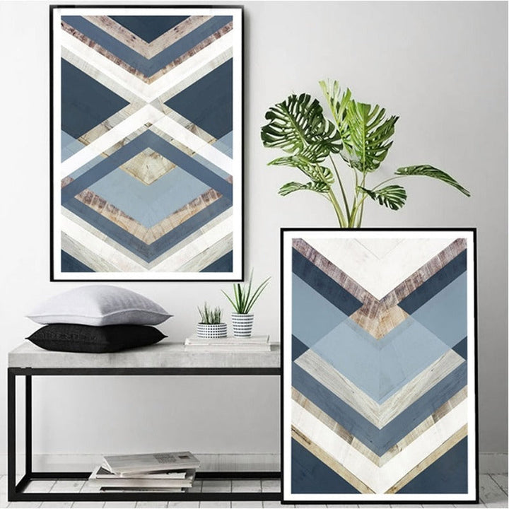 Geometric POP Triangle - Canvas Wall Art Painting | Bowlift