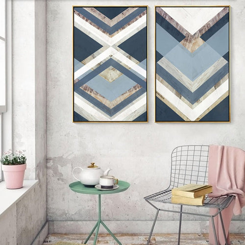 Geometric POP Triangle - Canvas Wall Art Painting | Bowlift