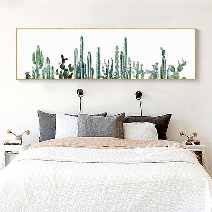 Nordic Cactus Flower Poster Plant - Canvas Wall Art Painting | Bowlift