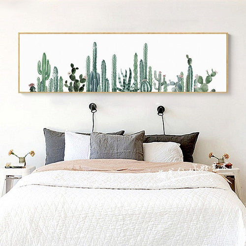 Nordic Cactus Flower Poster Plant - Canvas Wall Art Painting | Bowlift