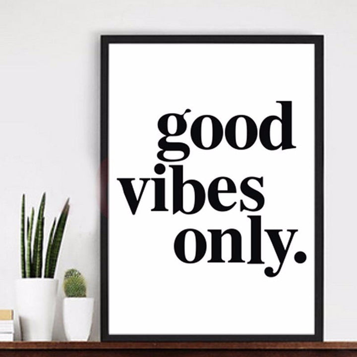 Good vibes only - Canvas Wall Art Painting | Bowlift