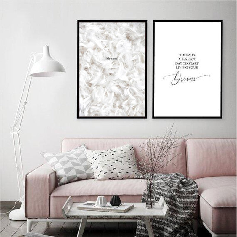 White Leather Poster and Print - Canvas Wall Art Painting | Bowlift