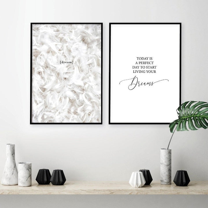 White Leather Poster and Print - Canvas Wall Art Painting | Bowlift