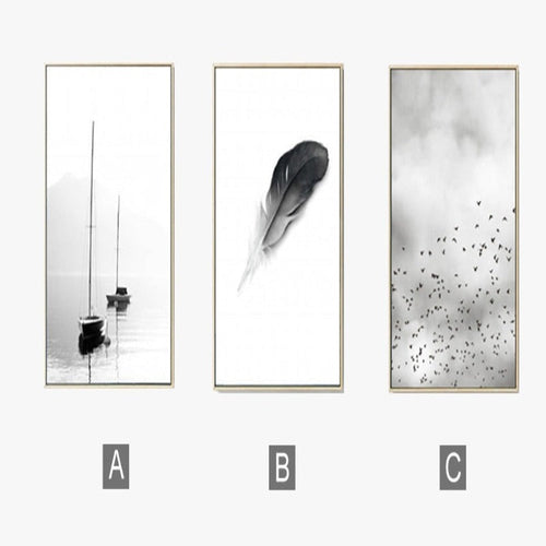 Abstract Feather - Canvas Wall Art Painting | Bowlift