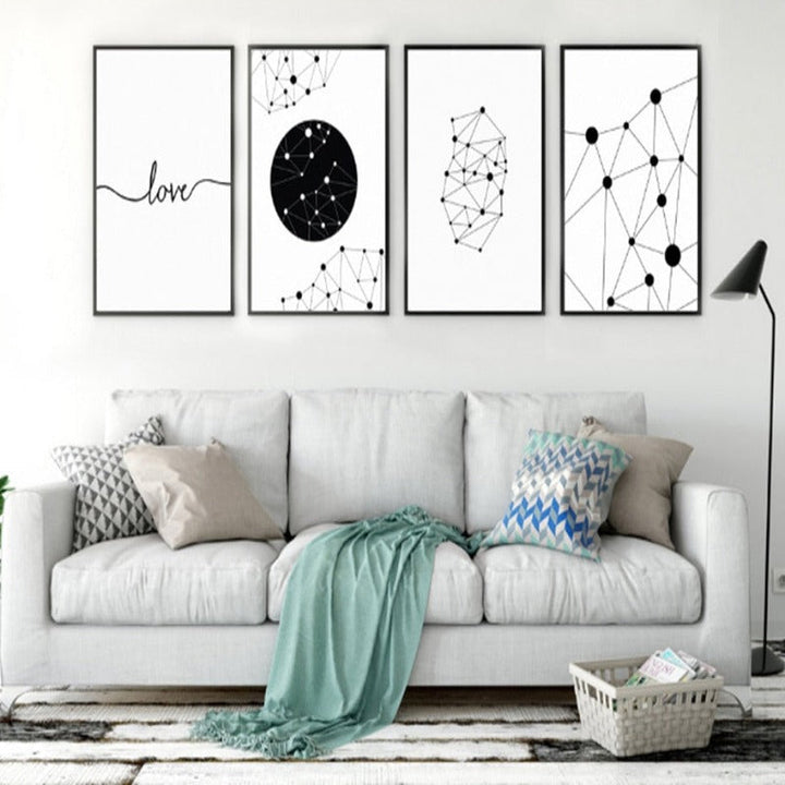 Love For Geometry - Canvas Wall Art Painting | Bowlift