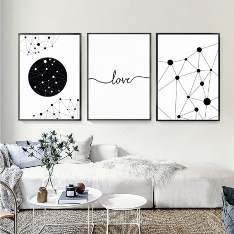 Love For Geometry - Canvas Wall Art Painting | Bowlift