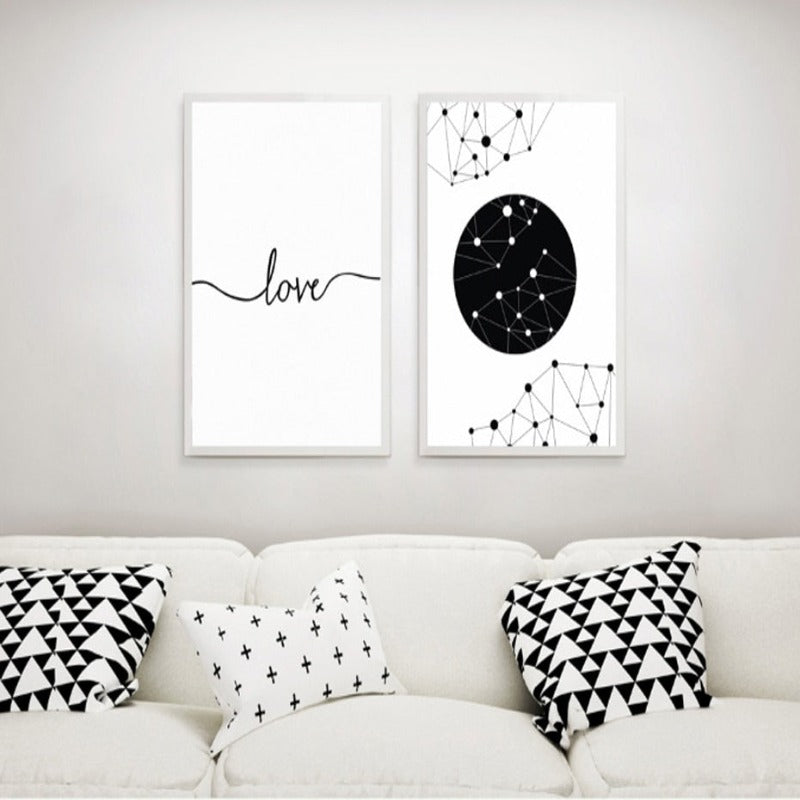 Love For Geometry - Canvas Wall Art Painting | Bowlift
