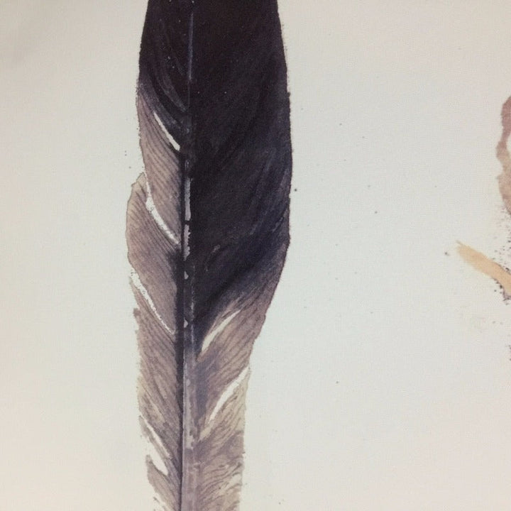 Vintage Abstract Beautiful Feather - Canvas Wall Art Painting | Bowlift