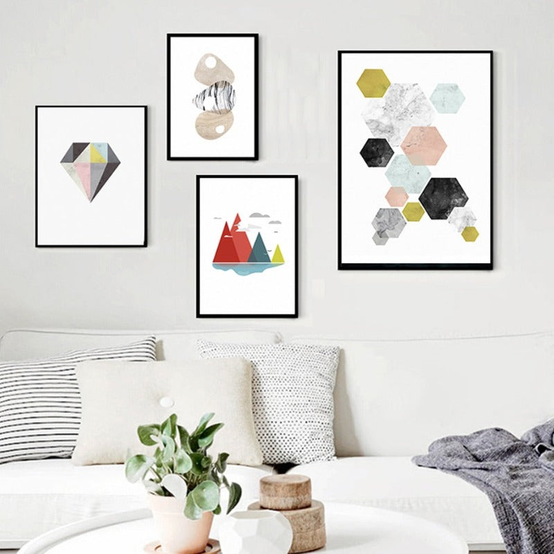 Modern Nordic Poster - Canvas Wall Art Painting | Bowlift