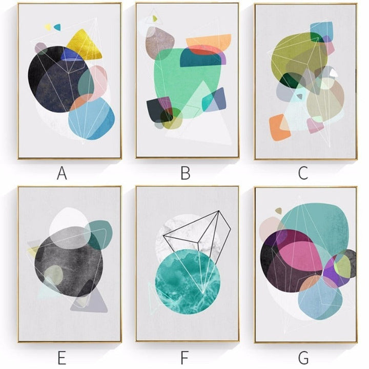 Geometric Nordic - Canvas Wall Art Painting | Bowlift
