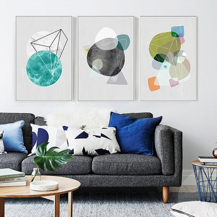 Geometric Nordic - Canvas Wall Art Painting | Bowlift