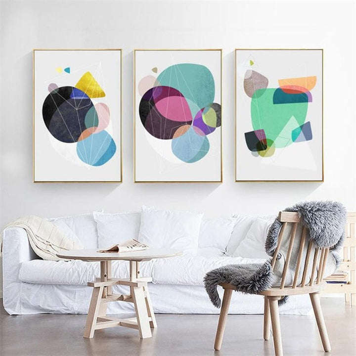 Geometric Nordic - Canvas Wall Art Painting | Bowlift
