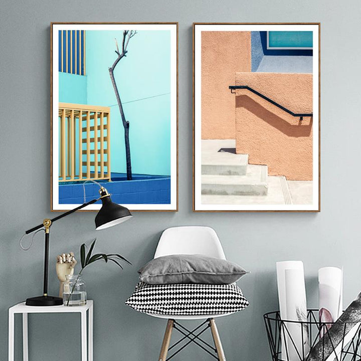 POP Fashion Buildings - Canvas Wall Art Painting | Bowlift
