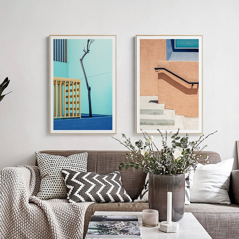 POP Fashion Buildings - Canvas Wall Art Painting | Bowlift