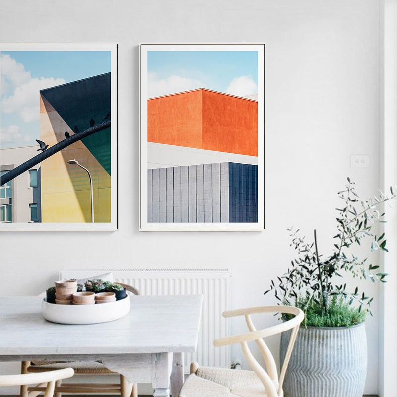 POP Fashion Buildings - Canvas Wall Art Painting | Bowlift