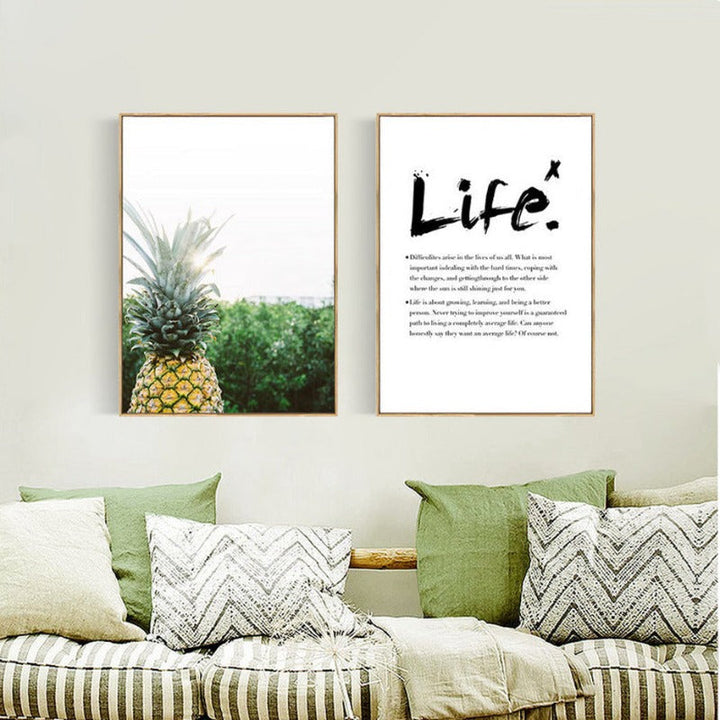 Nordic Seascape Life Inspiring Quotes - Canvas Wall Art Painting | Bowlift