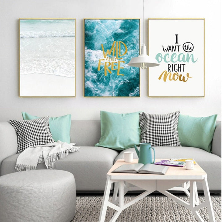 Nordic Seascape Inspiring Quotes Abstract | Bowlift