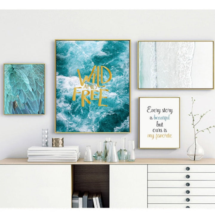 Nordic Seascape Inspiring Quotes Abstract | Bowlift