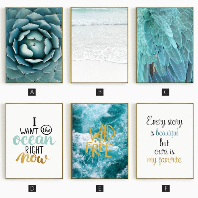 Nordic Seascape Inspiring Quotes Abstract | Bowlift