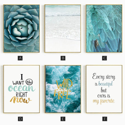 Nordic Seascape Inspiring Quotes Abstract | Bowlift