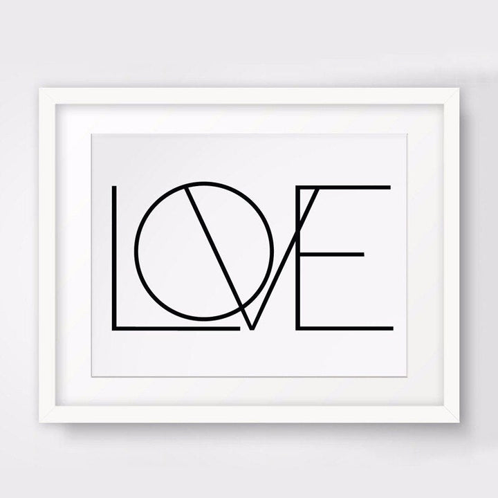 Love Canvas Painting Black And White Nursery - Canvas Wall Art Painting | Bowlift