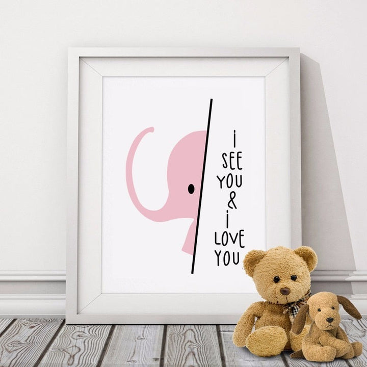 I See You I love you Sweet Quote Elephant | Bowlift