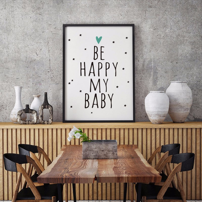 Modern Nursery Love - Canvas Wall Art Painting | Bowlift