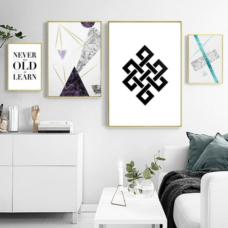Nordic Abstract Wild And Free Arrow - Canvas Wall Art Painting | Bowlift