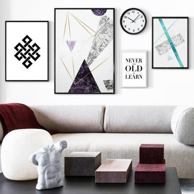 Nordic Abstract Wild And Free Arrow - Canvas Wall Art Painting | Bowlift