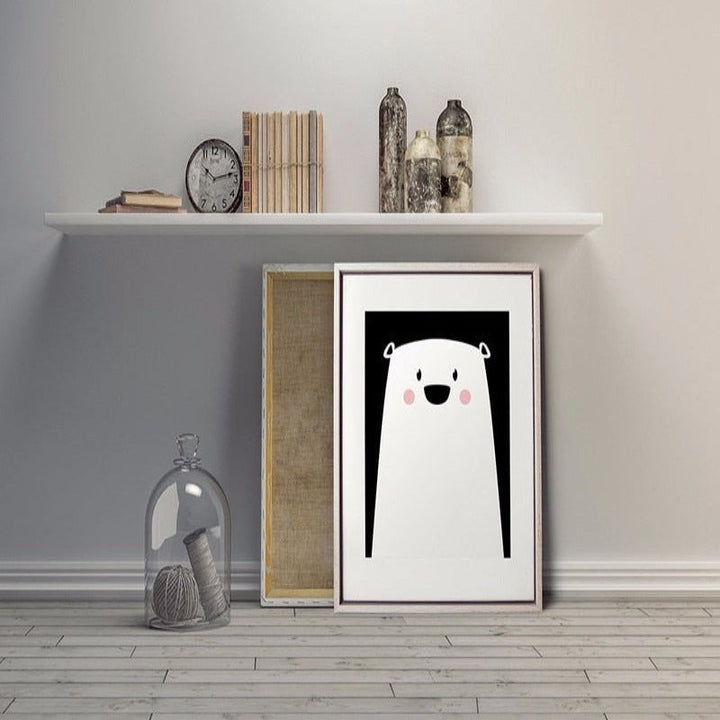 Baby Polar Bear - Canvas Wall Art Painting | Bowlift