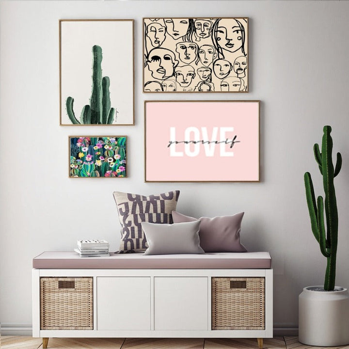 Beautiful Abstract Love-Yourself - Canvas Wall Art Painting | Bowlift