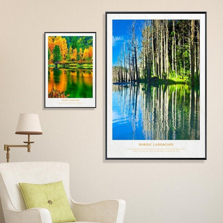 Nordic Scandinavia Natural Forest Sunshine Scene Printing | Bowlift