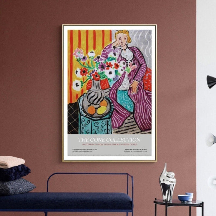 Vintage Abstract Matisse Retro Line Figure Europe Oil | Bowlift
