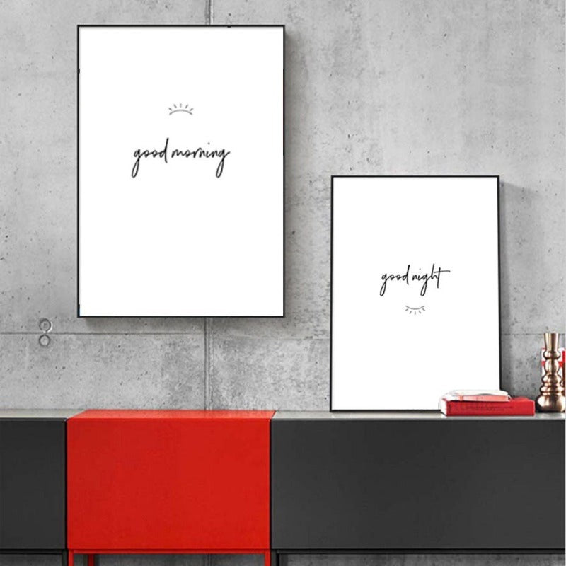 Good Morning And Good Night Eyes - Canvas Wall Art Painting | Bowlift