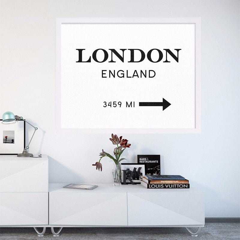 London England Print Art Interior Design Poster  - Canvas Wall Art Painting | Bowlift