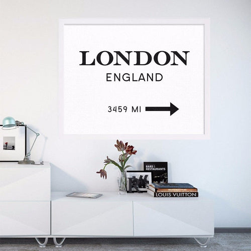 London England Print Art Interior Design Poster  - Canvas Wall Art Painting | Bowlift