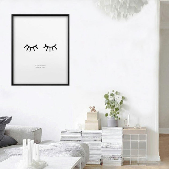 Close Your Eyes Make A Wish - Canvas Wall Art Painting | Bowlift