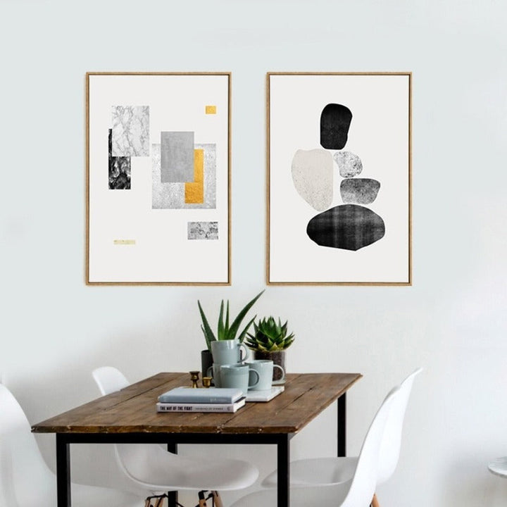 Abstract Geometric Nordic - Canvas Wall Art Painting | Bowlift