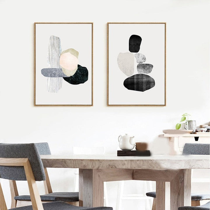Abstract Geometric Nordic - Canvas Wall Art Painting | Bowlift