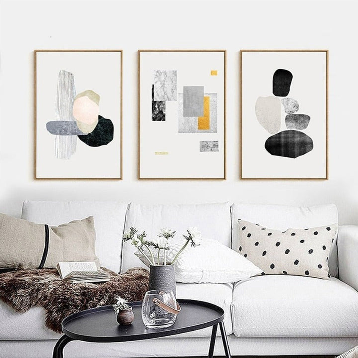 Abstract Geometric Nordic - Canvas Wall Art Painting | Bowlift