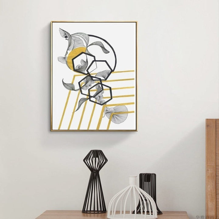 Abstract Flower Nordic - Canvas Wall Art Painting | Bowlift