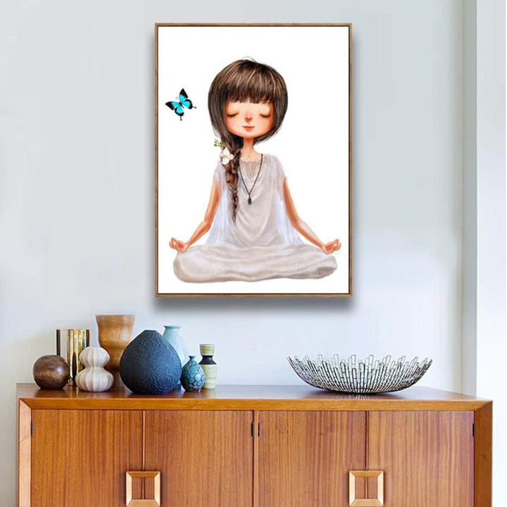 Lovely Yoga Girl Poster - Canvas Wall Art Painting | Bowlift