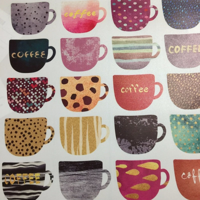 Beautiful Different Coffee Cups - Canvas Wall Art Painting | Bowlift