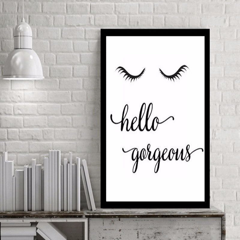 Hello Gorgeons Quotes - Canvas Wall Art Painting | Bowlift