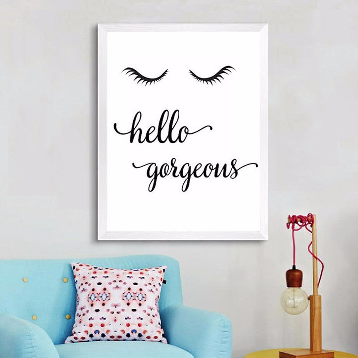 Hello Gorgeons Quotes - Canvas Wall Art Painting | Bowlift